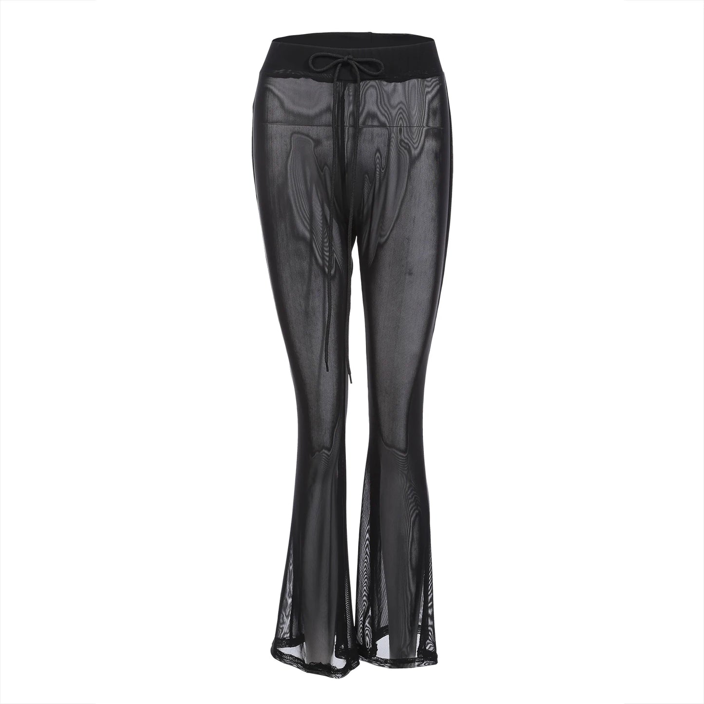 Sheer Seduction Pants - Mesh Drawstring Style