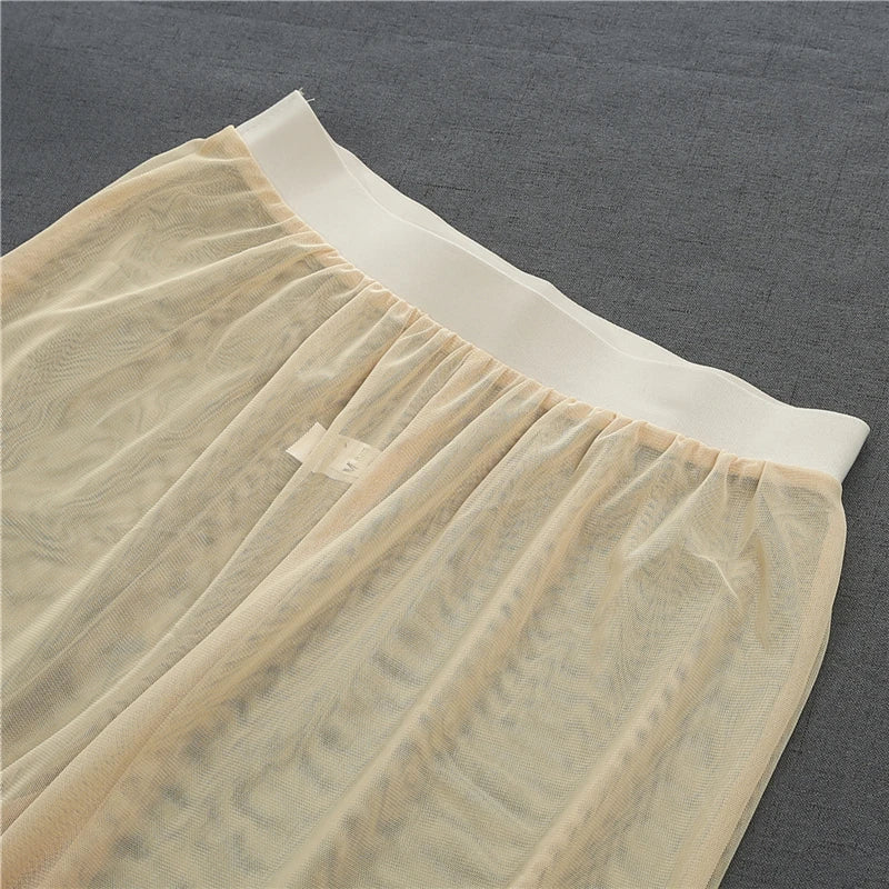Sheer Seduction Pants - Mesh Drawstring Style