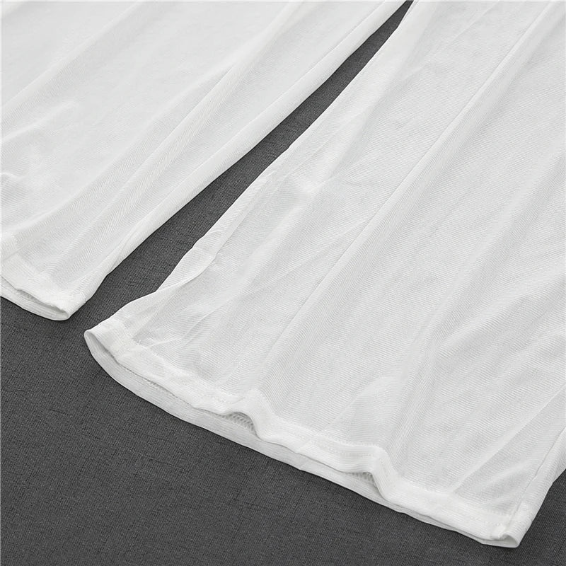 Sheer Seduction Pants - Mesh Drawstring Style