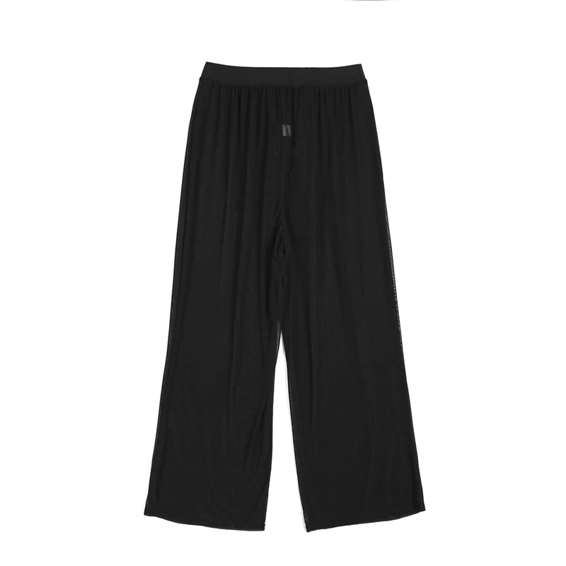 Sheer Seduction Pants - Mesh Drawstring Style