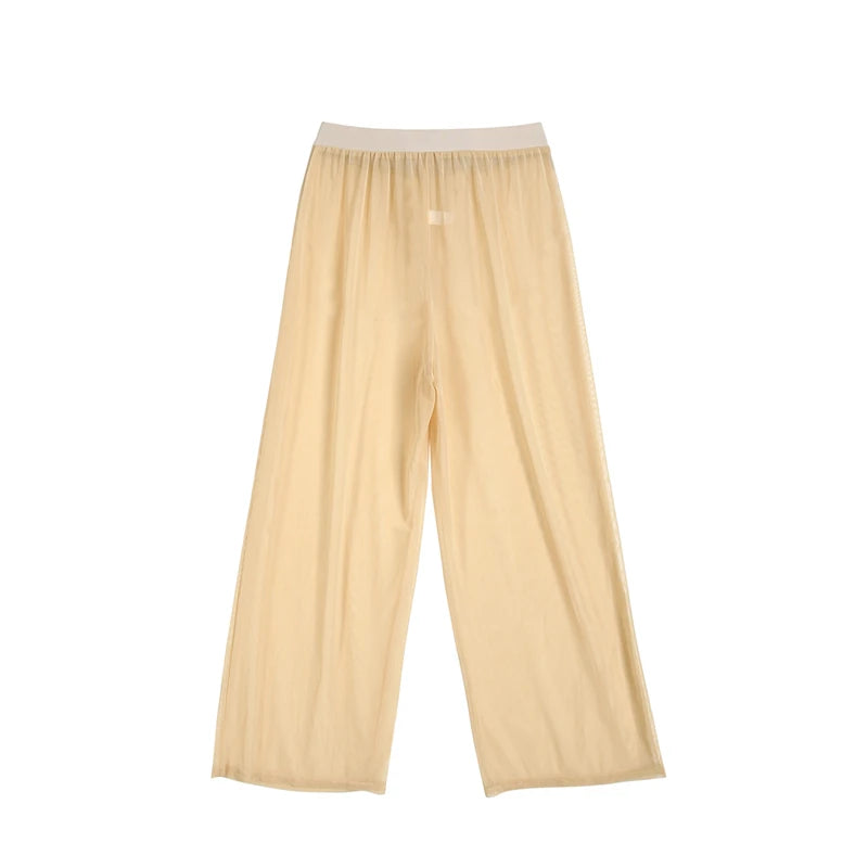 Sheer Seduction Pants - Mesh Drawstring Style