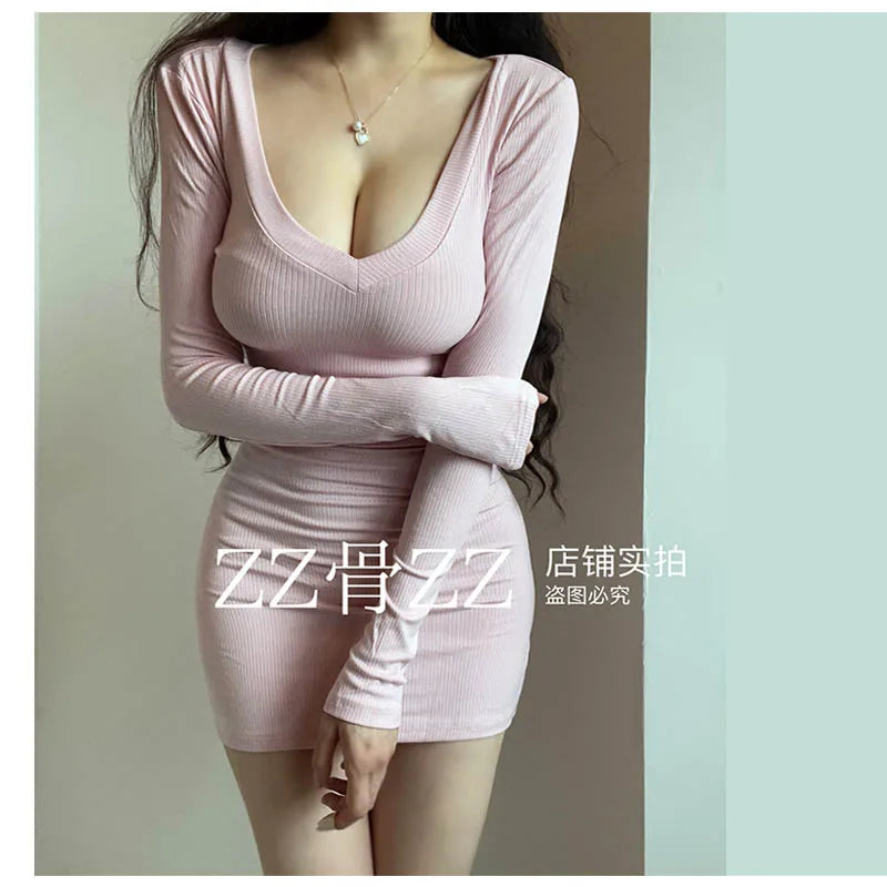 Sexy Pink Bodycon Mini Dress