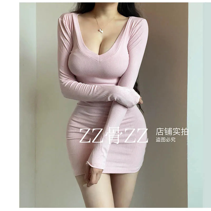 Sexy Pink Bodycon Mini Dress