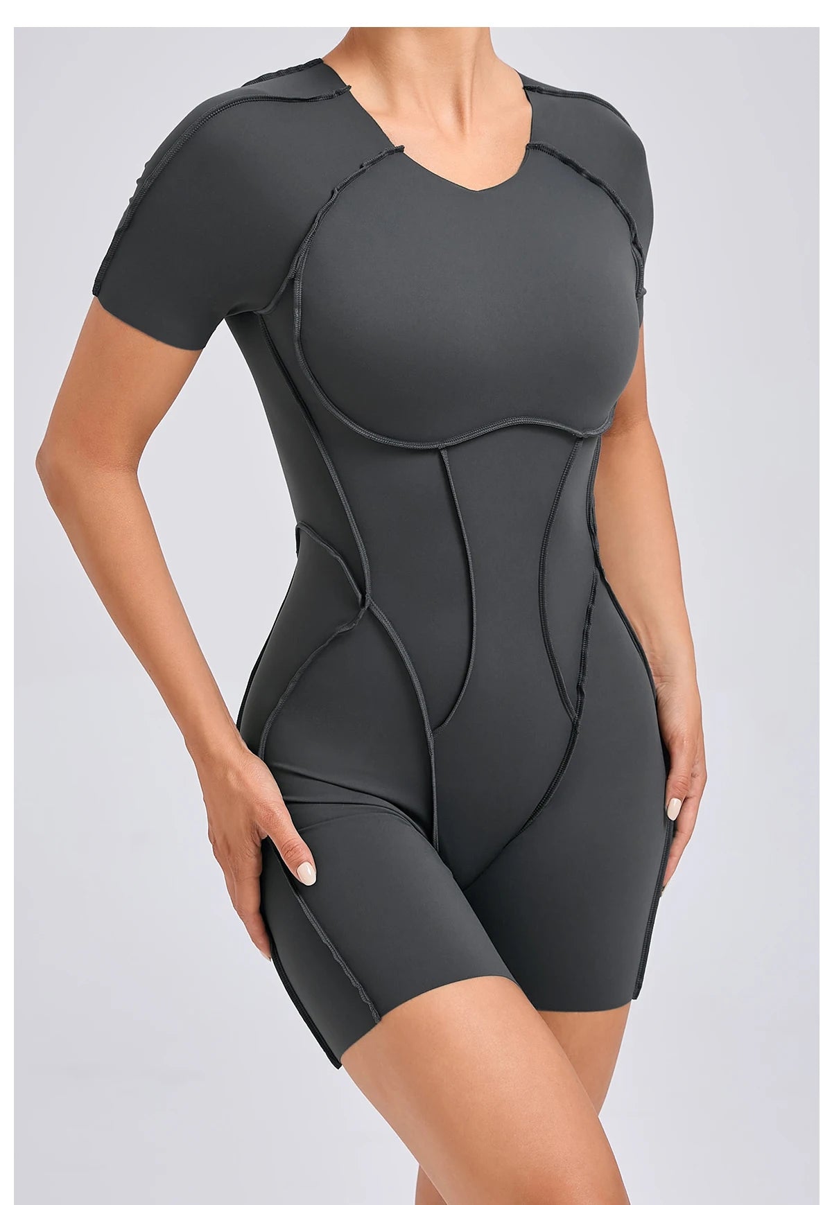 Sleek Black High-Neck Bodysuit