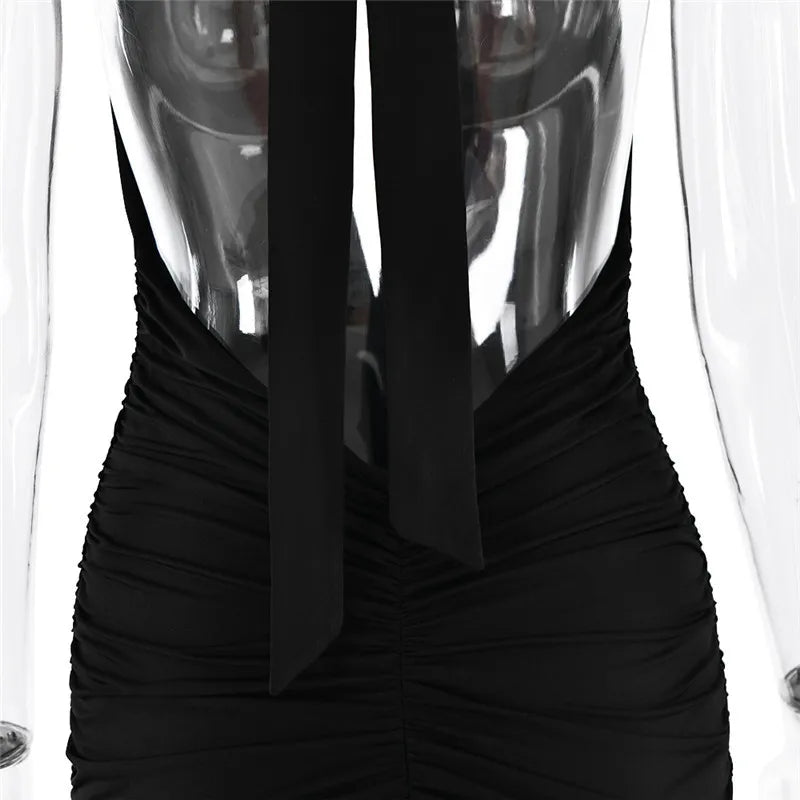 Vixen Slit Gown - Deep V-Neck Maxi