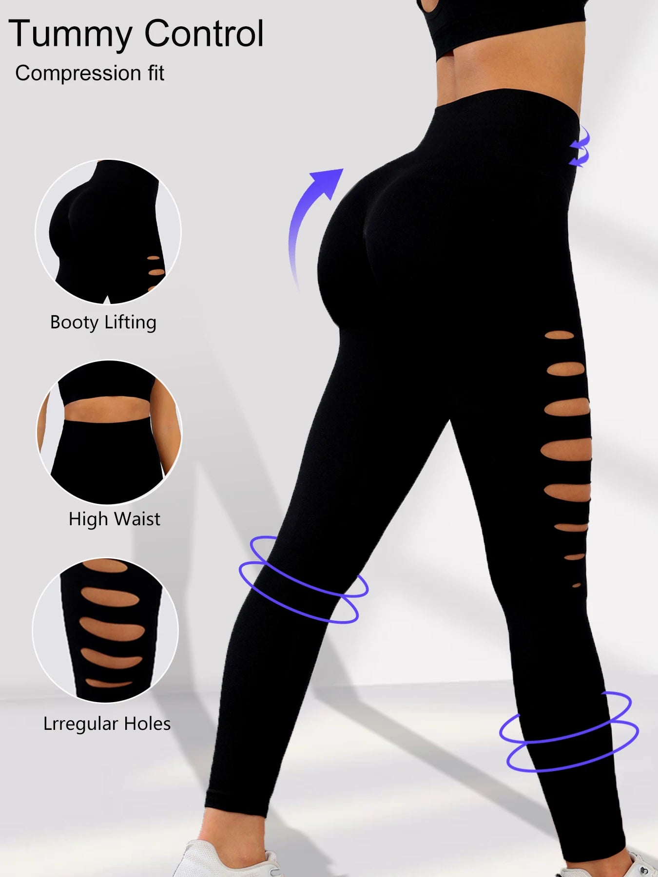 Bold Cut-Out Tummy Control Leggings