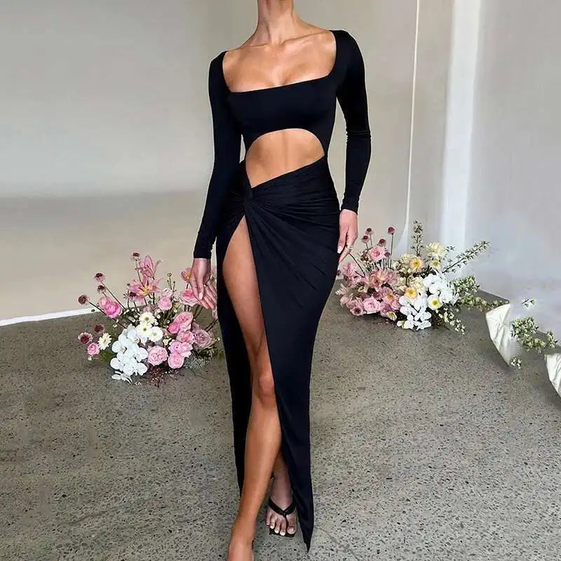 Sultry Cut-Out Maxi Dress