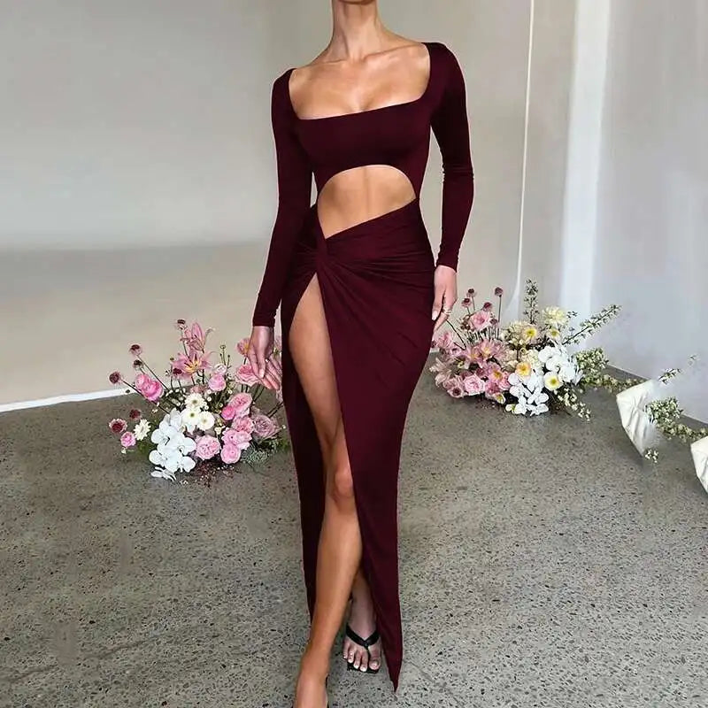 Sultry Cut-Out Maxi Dress