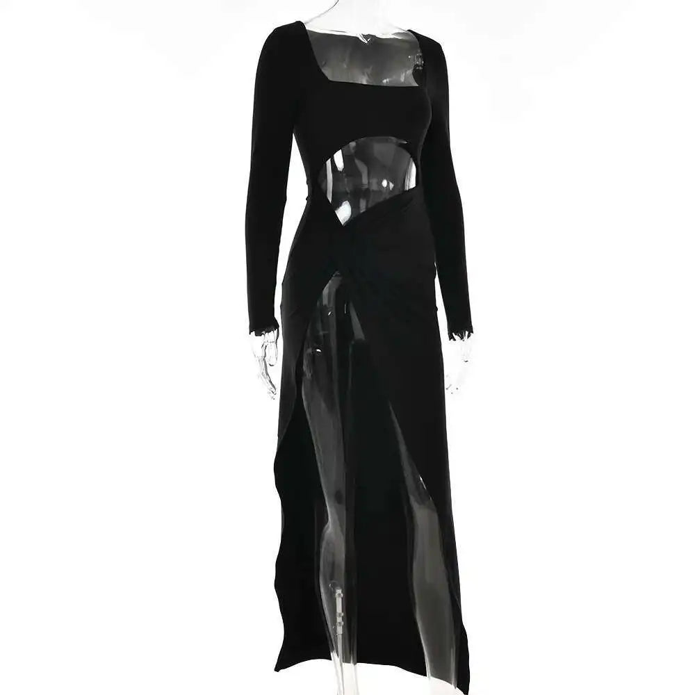 Sultry Cut-Out Maxi Dress