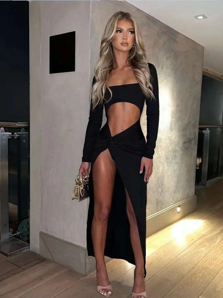 Sultry Cut-Out Maxi Dress