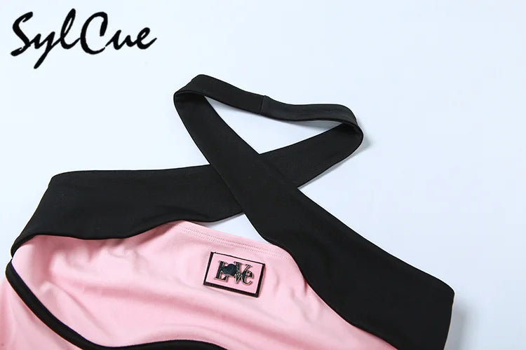 Chic Pink Halter Crop Top