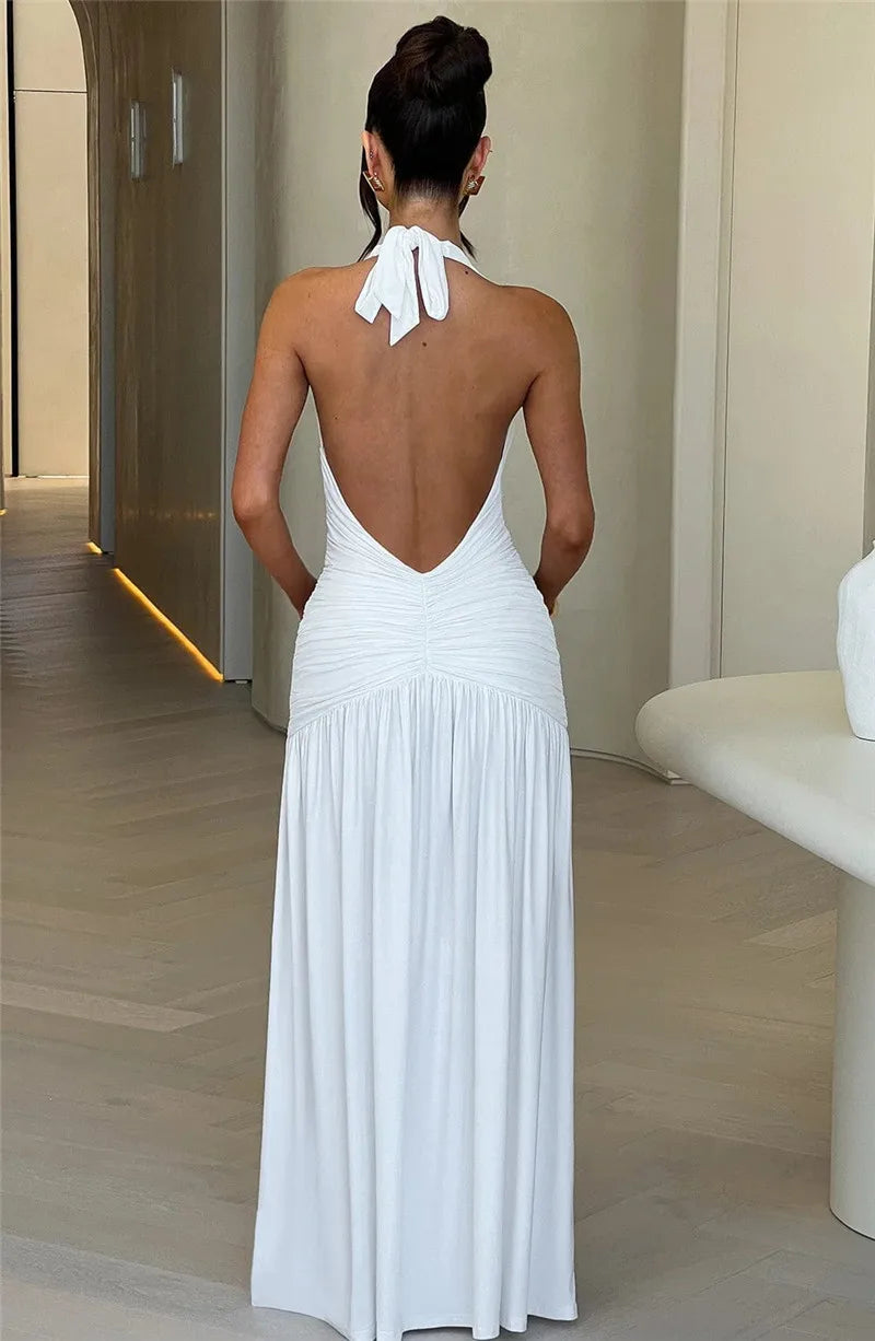 Vixen Slit Gown - Deep V-Neck Maxi