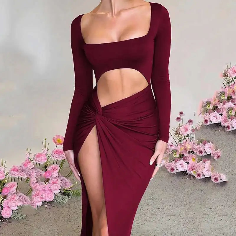 Sultry Cut-Out Maxi Dress