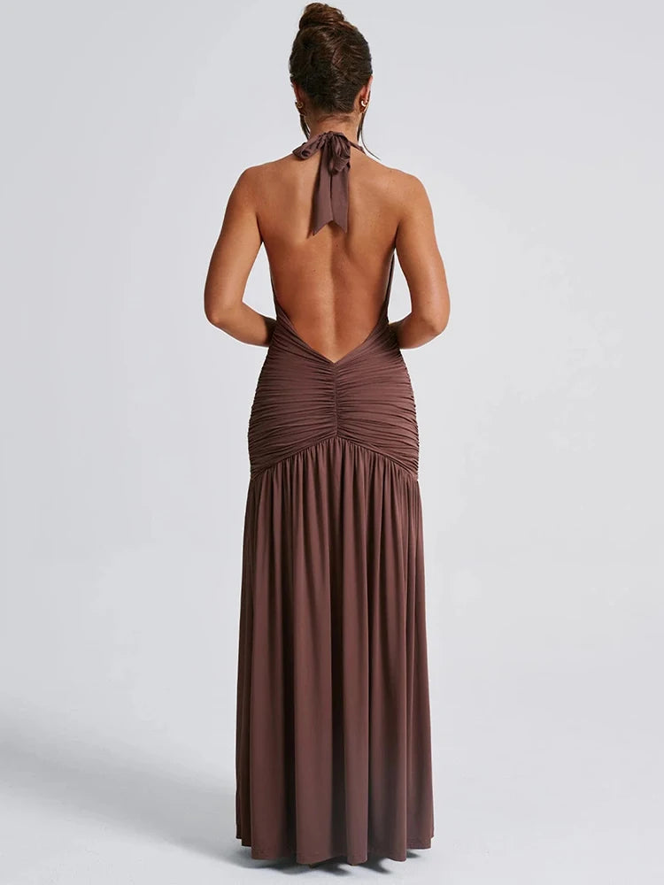 Vixen Slit Gown - Deep V-Neck Maxi