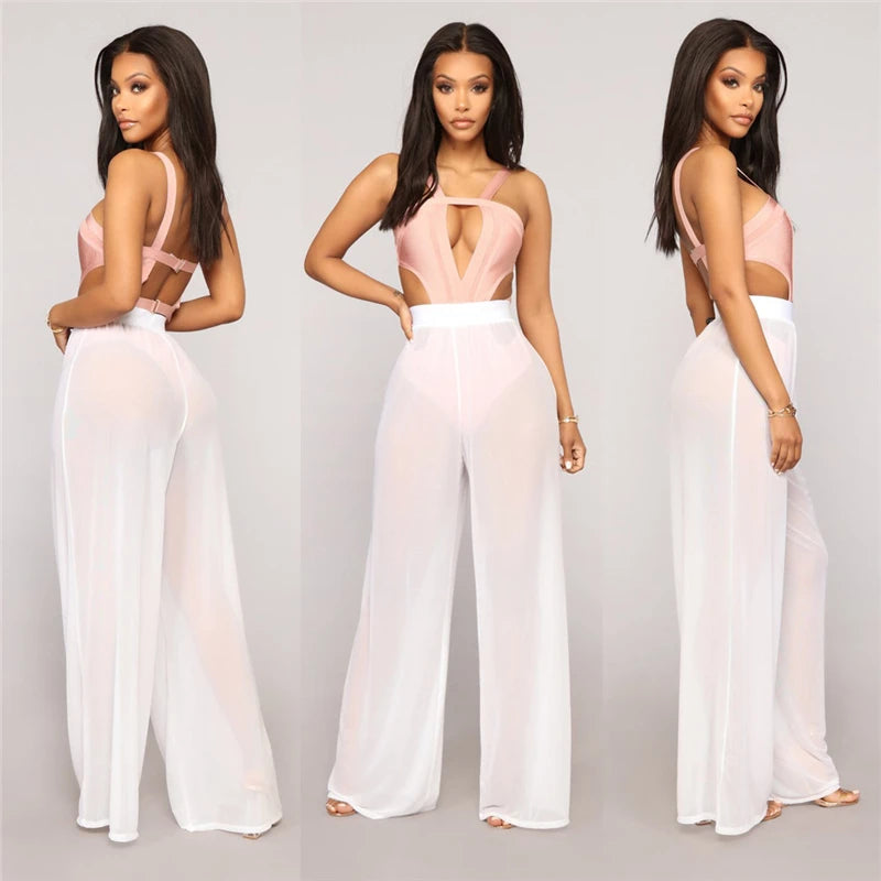Sheer Seduction Pants - Mesh Drawstring Style