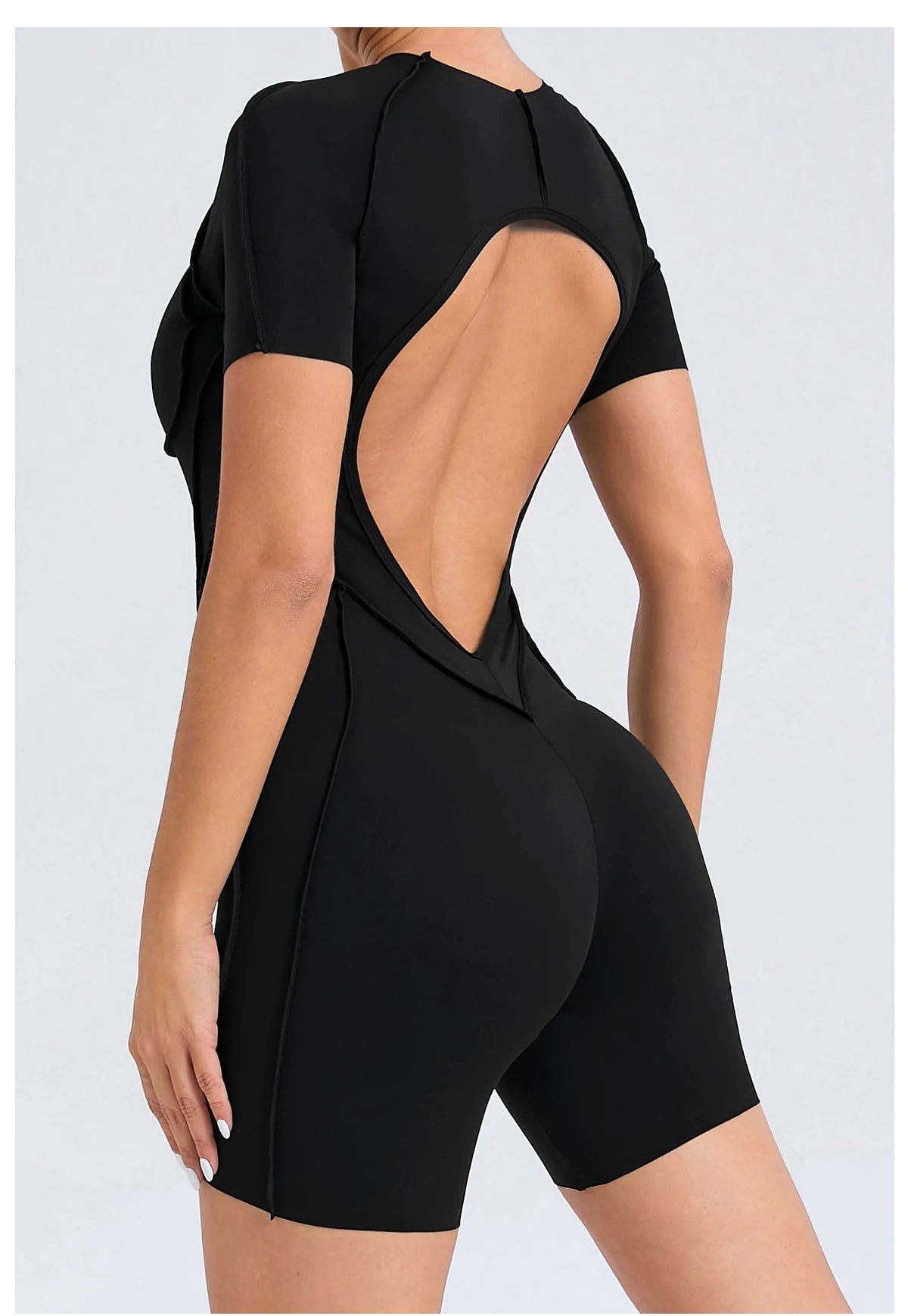 Sleek Black High-Neck Bodysuit