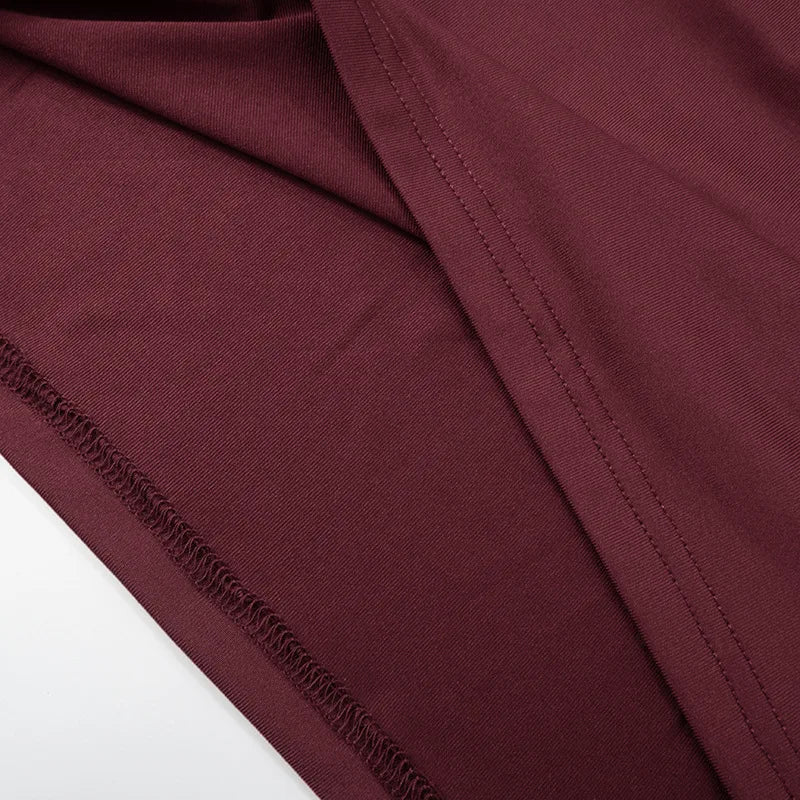 Alluring Burgundy Lace Maxi Dress