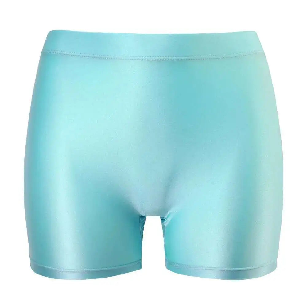 Aqua Dream Shorts - Satin Boxer Style
