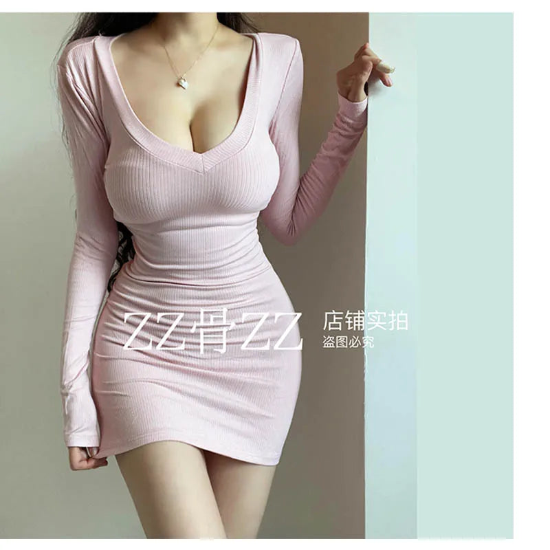 Sexy Pink Bodycon Mini Dress