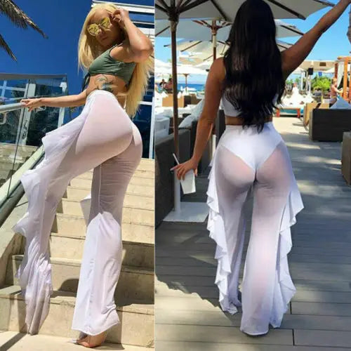 Sheer Seduction Pants - Mesh Drawstring Style