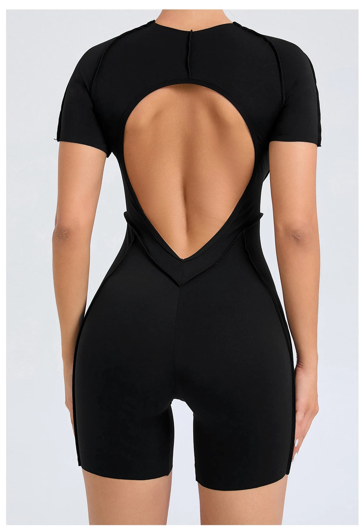 Sleek Black High-Neck Bodysuit