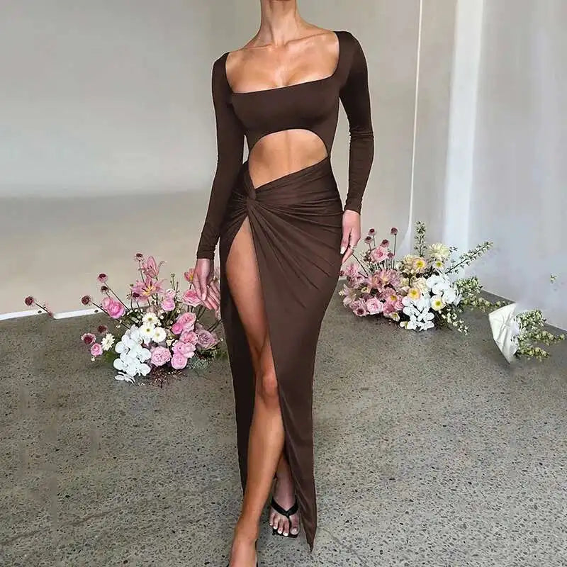 Sultry Cut-Out Maxi Dress